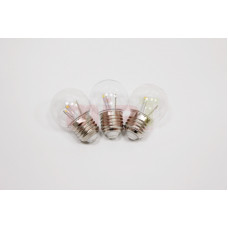 E27 BULB-6 SMD-240V-WW, G45, 6 SMD белый теплый, прозрачная колба