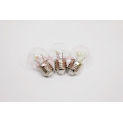 E27 BULB-6 SMD-240V-WW, G45, 6 SMD белый теплый, прозрачная колба