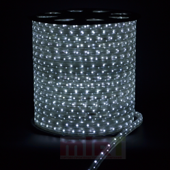 LED шнур 11 мм, круглый, 100м, фиксинг, 2W-LED/м-24-220V, БЕЛЫЙ