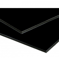 Композит АКП "Grossbond" 1500*4000 3 мм 0,3 мм G 9005 Глубокий черный