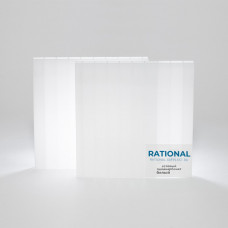 Сотовый поликарбонат 8 мм 12000х2100 мм Rational (0.93 кг/м2) (19 белый, 1 UV)