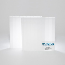 Сотовый поликарбонат 8 мм 12000х2100 мм Rational (0.93 кг/м2) (19 белый, 1 UV)