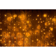 Светодиодный дождь фиксинг LED-PLS-5720  2,0*6,0 (жёлтые светодиоды/черный провод)