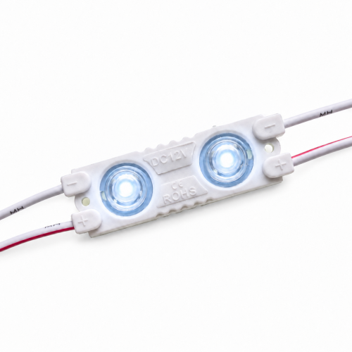 Светодиодный модуль 2SMD 2835 линза (0.8w 100lm) B2 Холодный белый