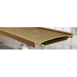 Профиль табличный 78 мм (вставка DIN А7(74мм)(IS SQ078/1GM,анод,золото мат, 0,62 кг/пог.м длина 6м)