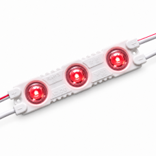 Светодиодный модуль 3SMD 2835 линза (1,2w 120lm) B3 Красный