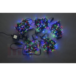 Гирлянда <<Спайдер>>LED-PLS-200*5-20M*5-24V-M/BL(20) 5 нит., мульти на черном проводе с 230V/24V/80W