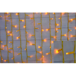 Светодиодный дождь фиксинг LED-PLS-5720  2,0*6,0 (жёлтые светодиоды/жёлтый провод) Flash