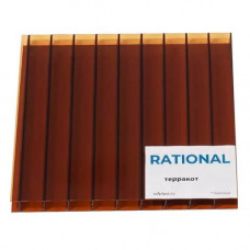 Сотовый поликарбонат 10 мм 6000х2100 мм Rational (0.99кг/м2) (13 терракотовый, 1 UV)
