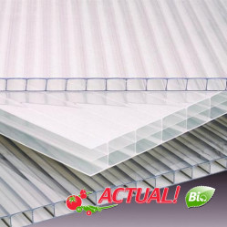 Лист СПК 06мм, Actual прозрачный, 2,1*12м (1,1кг/м2)