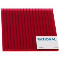 Сотовый поликарбонат 10 мм 12000*2100мм Rational (0.99кг/м2) (гранат,1UV)