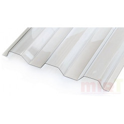 Профилированный монолитный поликорбанат Novattro МП/С-21 1.3мм 2000х1051мм(00 прозрачный,1UV)