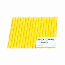 Сотовый поликарбонат 6 мм 6000х2100 мм Rational (0.78 кг/м2) (12 желтый, 1UV)