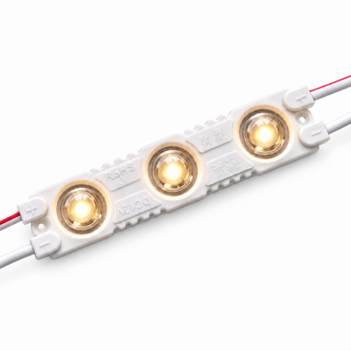 Светодиодный модуль 3SMD 2835 линза (1.2w 100lm) B3 Теплый белый 3200К