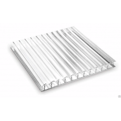 Сотовый поликарбонат 10 мм 12000х2100 мм Rational (0.99 кг/м2) (00 прозрачный, 1 UV)