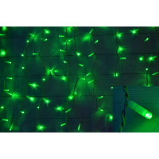 Светодиодный дождь фиксинг LED-PL-5720  2,0*6,0 (зелёные светодиоды/белый провод)