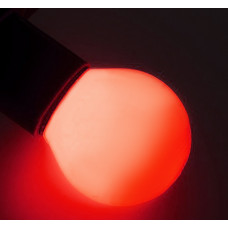 LED G45 220V-240V лампа-шарик с цоколем Е27, 45 мм (5 диодов), матовые, красный 