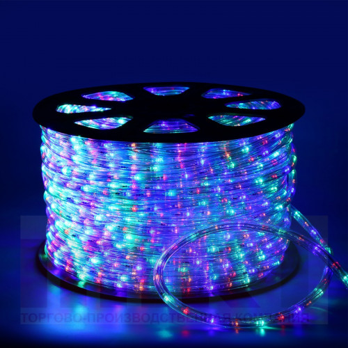 LED шнур 13 мм, круглый, чейзинг, 3W-LED/м-36-220V. Мульти