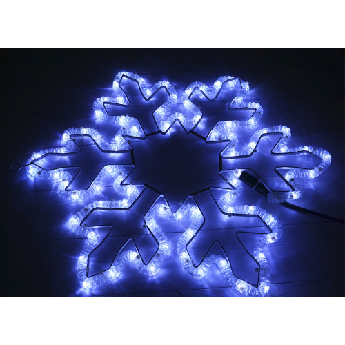 Снежинка LED-XM(FR)-2D-CK016 с эффектом мерцания 62 см ( Flesh LED) белая