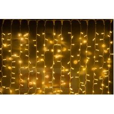 Светодиодный дождь LED-PLS-3720 2,0*3,0 (белые светодиоды/черный провод) соединяемая