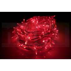 LED-BW-200-20M-240V-R красн. гирлянда влагост. 20 М; 200 светодиод. прозр пров. С КОНТРОЛЛЕРОМ IP-64