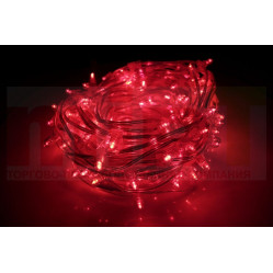LED-BW-200-20M-240V-R красн. гирлянда влагост. 20 М; 200 светодиод. прозр пров. С КОНТРОЛЛЕРОМ IP-64