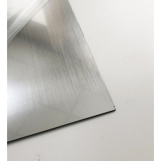 Пластик Mirex CRAFT Laser-053 (1.5мм) 600х1200 Серебро глянец царапанное/Чёрный