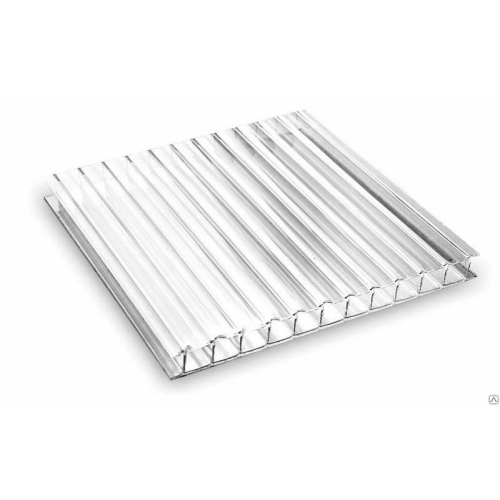 Сотовый поликарбонат 8 мм 12000х2100 мм Rational (0.93 кг/м2) (00 прозрачный, 1 UV)